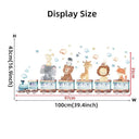 Watercolor Africa Animals Wall Stickers Cute Elephant Giraffe Bear