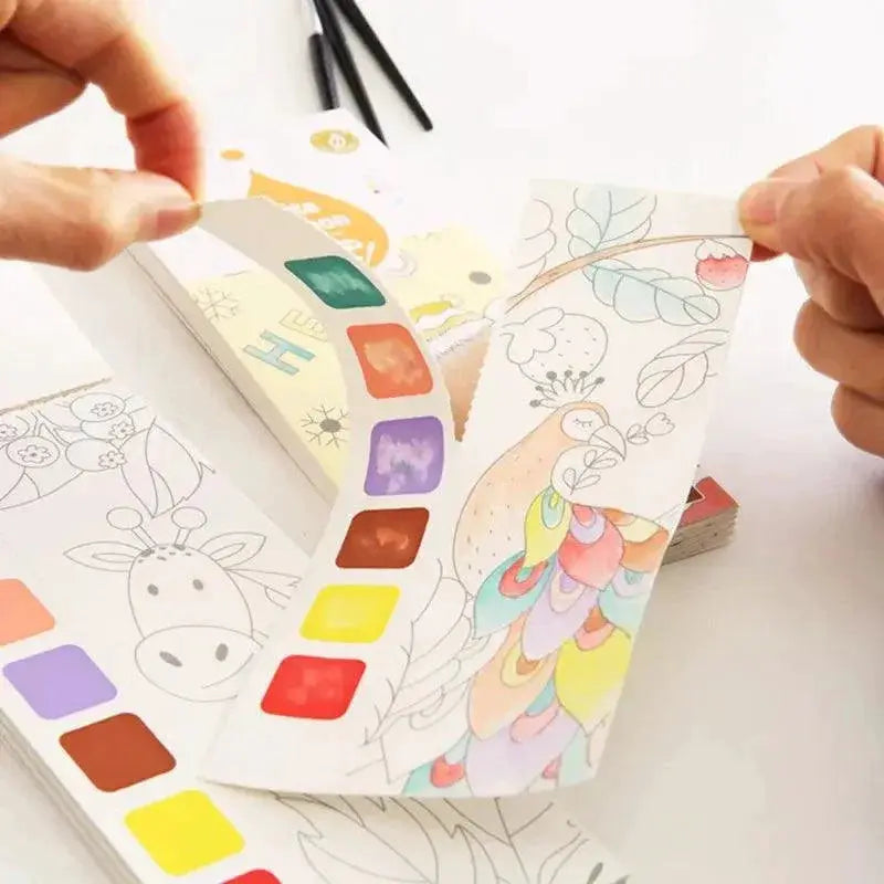 Watercolor Painting Book For Kids Creative Drawing Set Fun