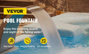 VEVOR 60x30cm/40x20cm Pool Fountain Stainless Steel Feature