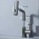 Waterfall Digital Display Basin Faucet with LED Sensor Elegance