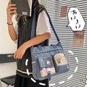 Waterproof Canvas Shoulder Bag: Stylish Functional Trendy Addition