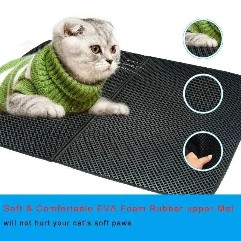Waterproof EVA Cat Litter Mat Easy Clean Non Slip Edges