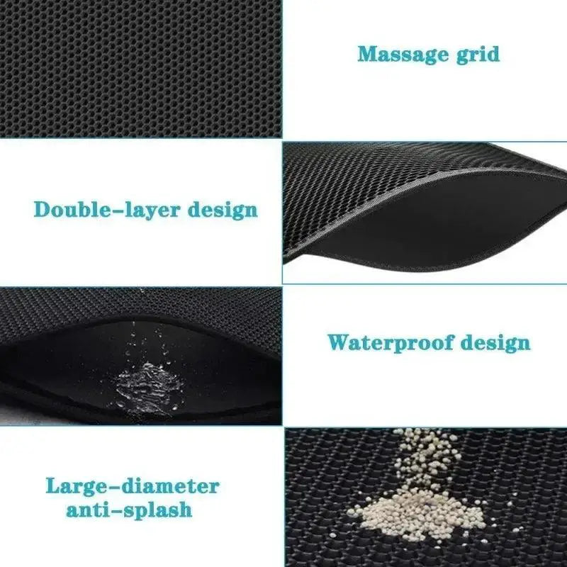 Waterproof EVA Cat Litter Mat Easy Clean Non Slip Edges