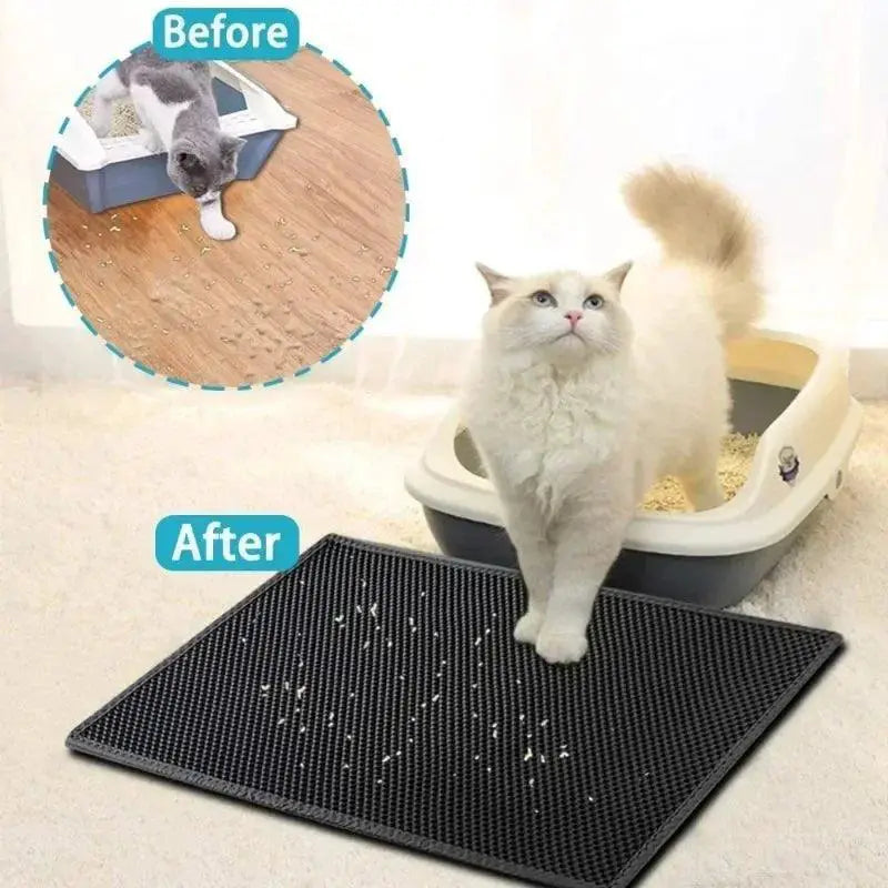 Waterproof EVA Cat Litter Mat Easy Clean Non Slip Edges