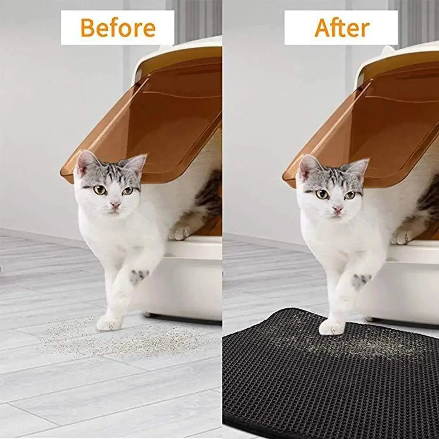 Waterproof Double Layer Cat Litter Mat Non Slip Washable