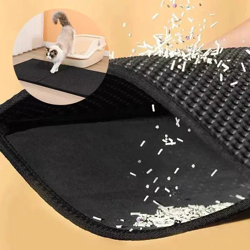 Waterproof Double Layer Cat Litter Mat Keeps Space Clean