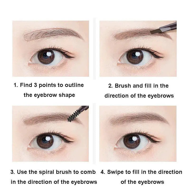 Waterproof Eyebrow Pencil Set Five Shades Long Lasting Kit