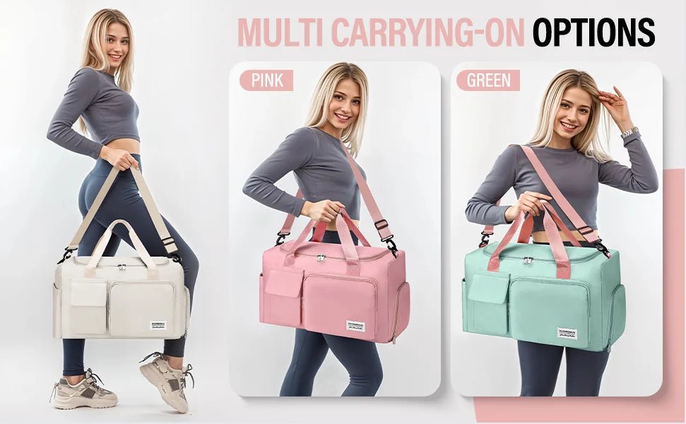 Waterproof Fitness Duffel Bag With Dry And Moist Separation For Travel And Sports