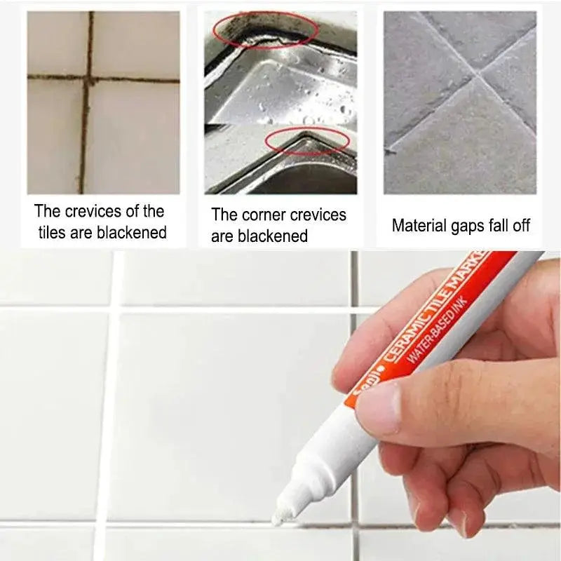 Waterproof Grout Pen Set For Tile And Wall Repair 12 Colors
