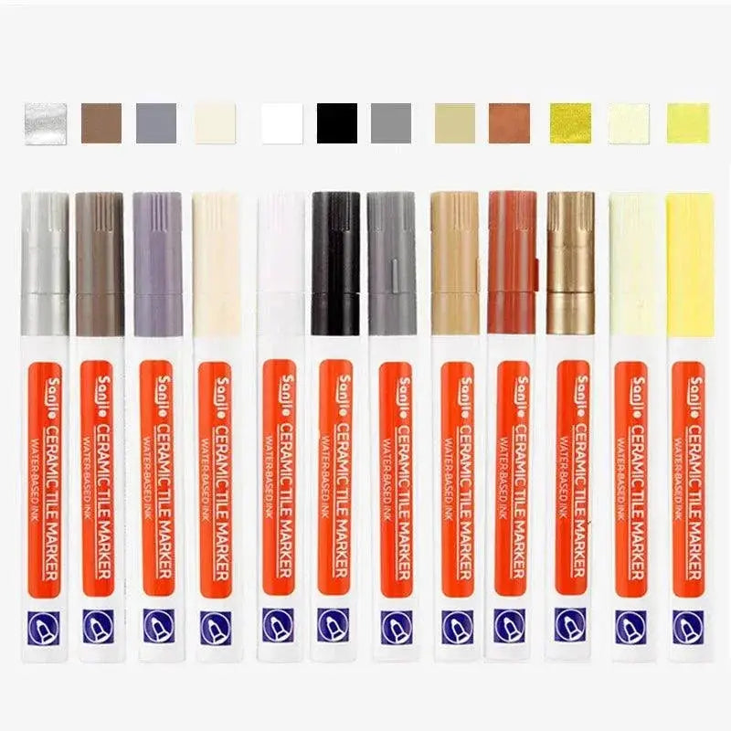 Waterproof Grout Pen Set For Tile And Wall Repair 12 Colors