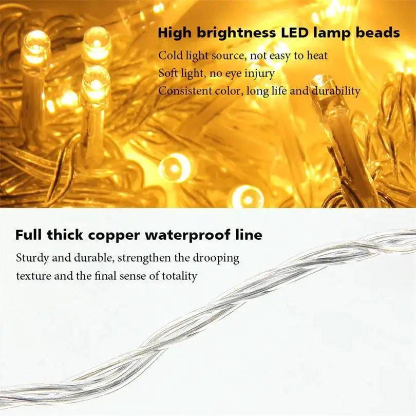 Waterproof LED Curtain Lights For Festive Outdoor Decor
