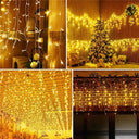 Waterproof LED Curtain String Lights for Festive Outdoor Decor