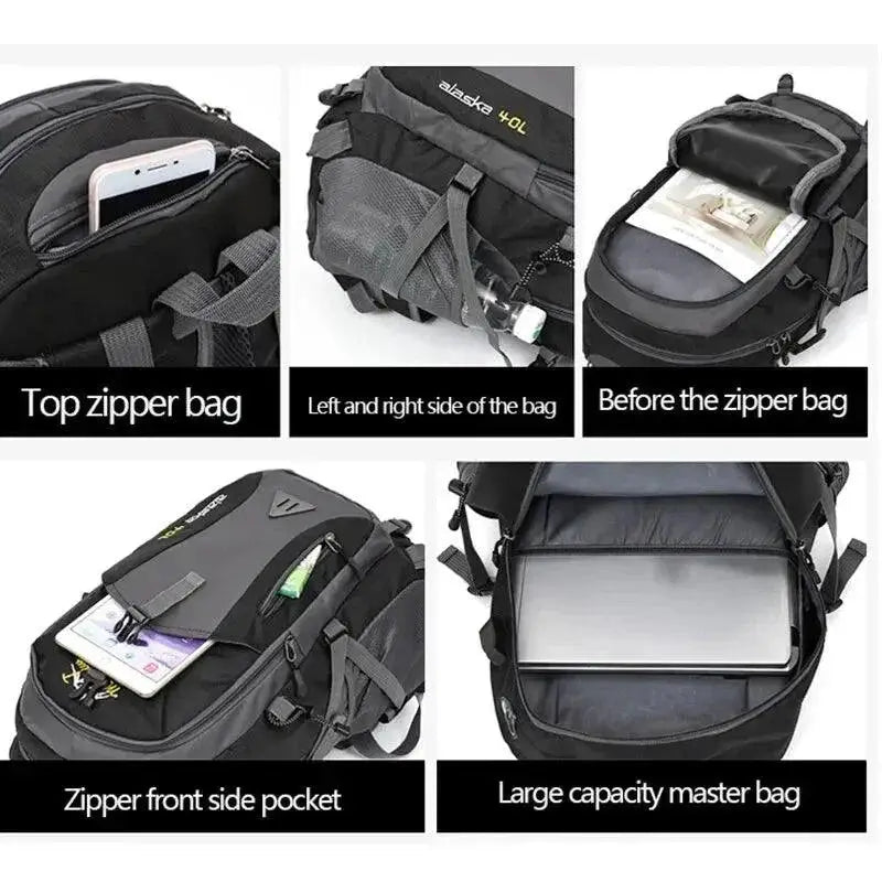 Waterproof Nylon Backpack for Men and Women Travel Bag