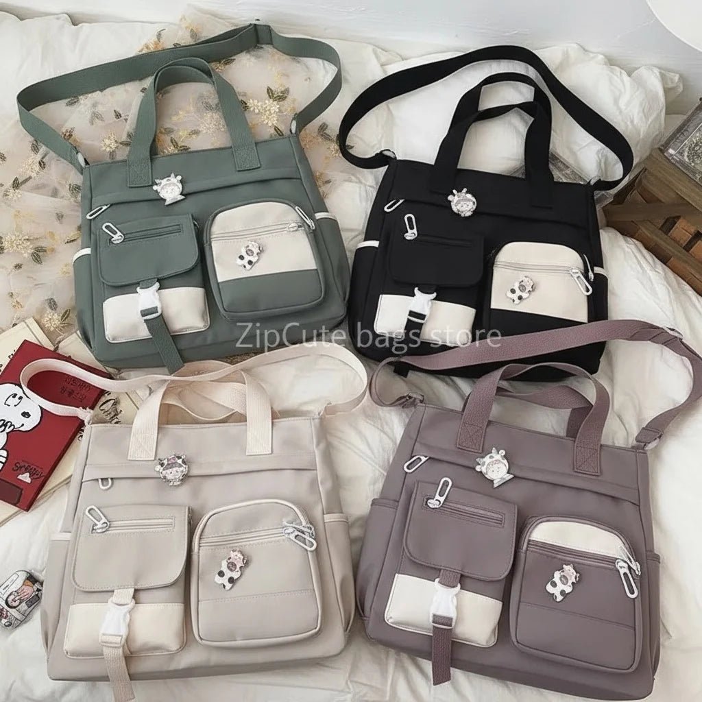 Waterproof Oxford Canvas Women Shoulder Bags Crossbody Tote Satchel Everyday Use
