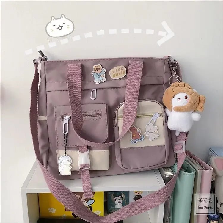 Waterproof Oxford Canvas Women Shoulder Bags Crossbody Tote Satchel Everyday Use