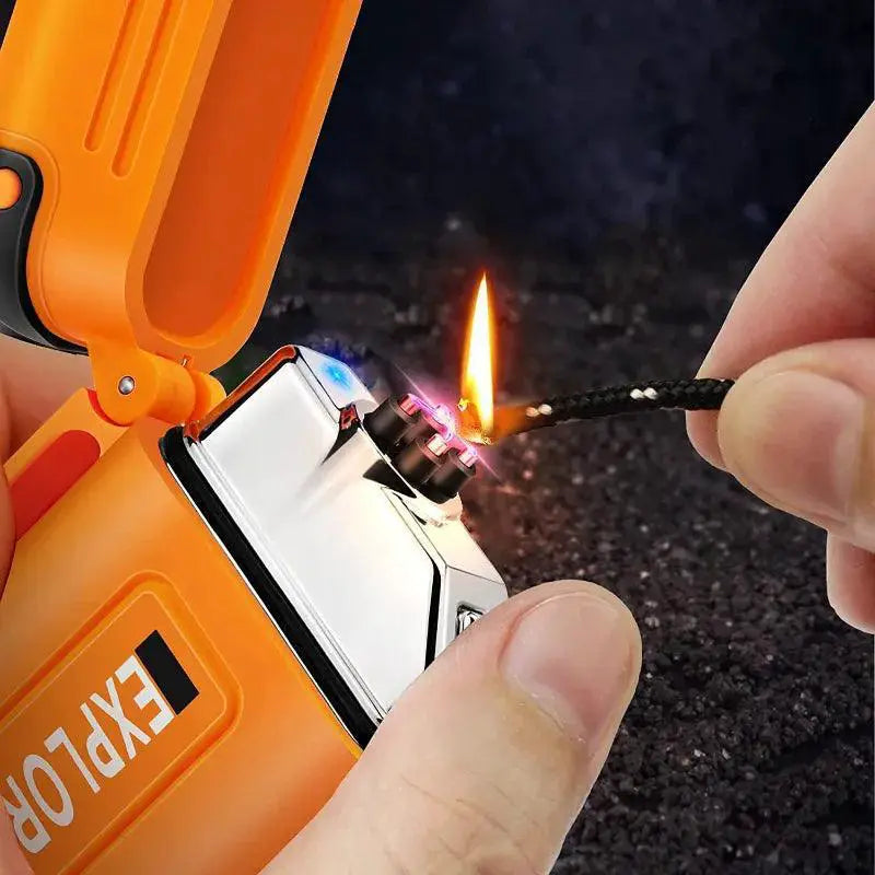 Waterproof Plasma Lighter for Outdoor Adventures Flame