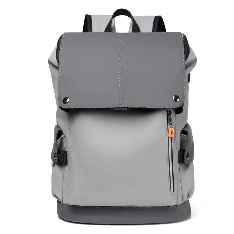 Waterproof PU Leather Laptop Backpack With USB Charging