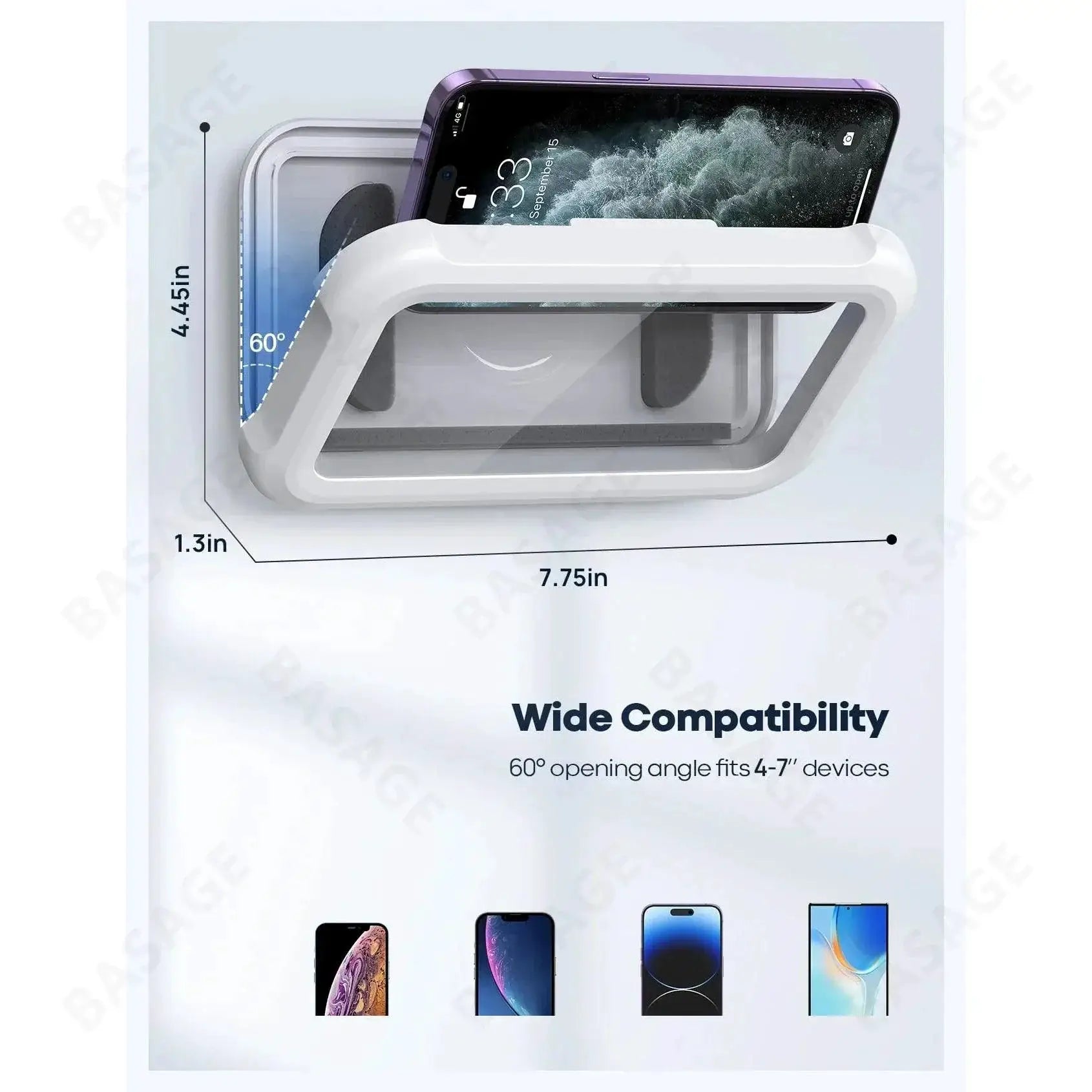 Waterproof Shower Phone Holder With 480 Degree Rotation