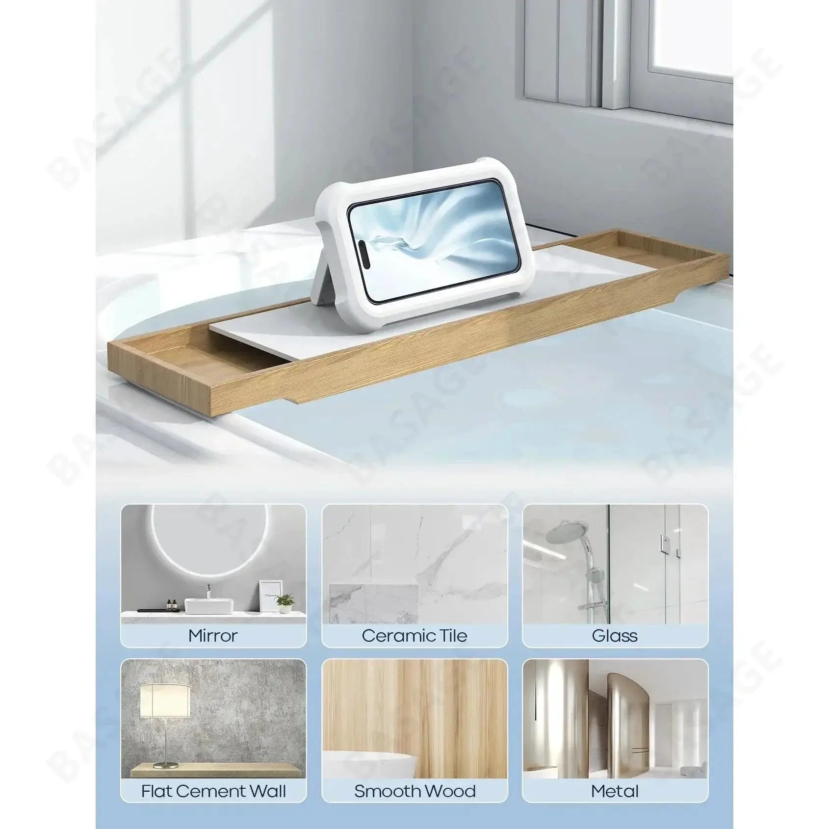Waterproof Shower Phone Holder With 480 Degree Rotation