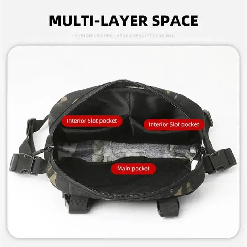 Waterproof Tactical Fishing Chest Bag for Camping Outdoors