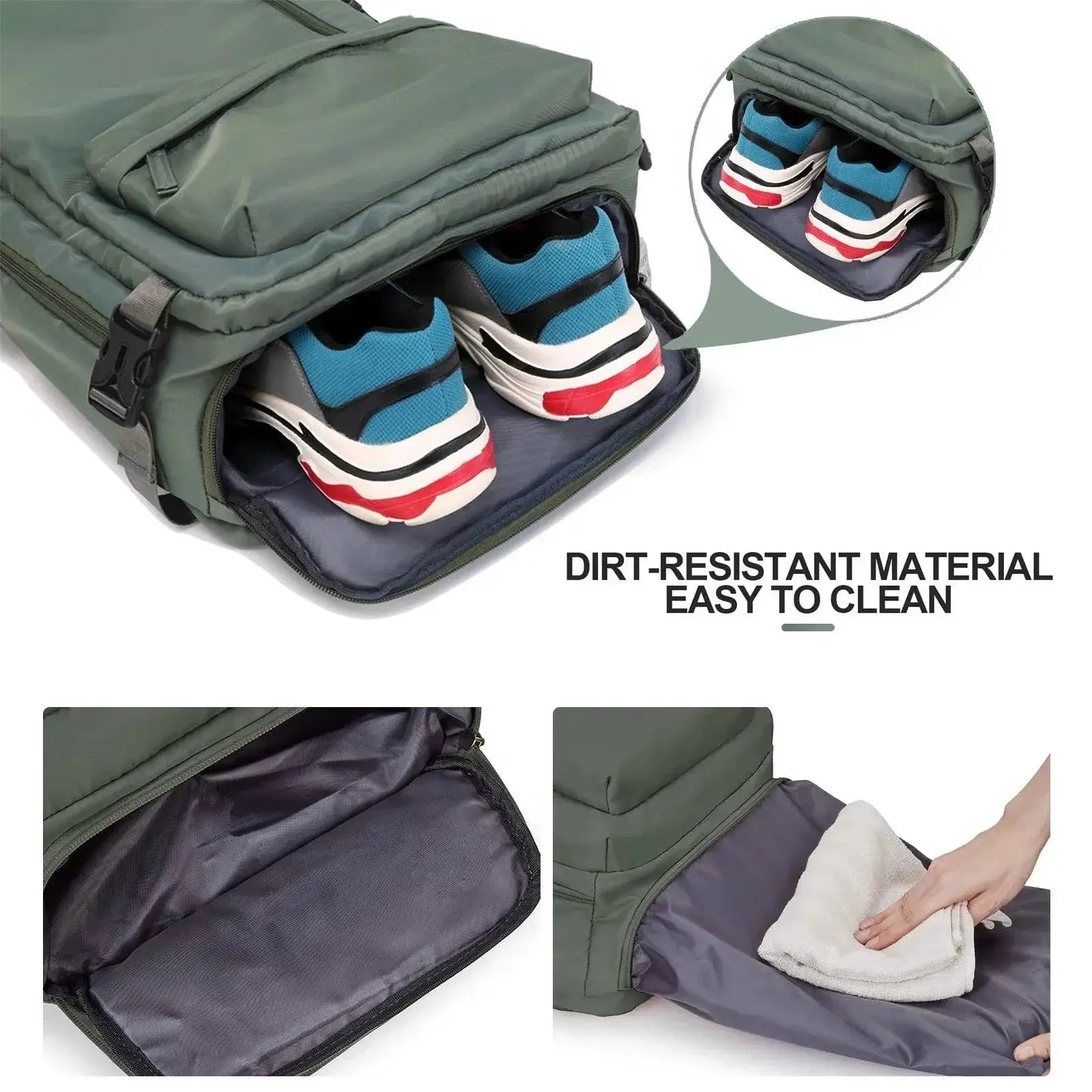 Waterproof Unisex Laptop Backpack With Shoe Compartment
