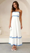 All-Season Wave Backless Dress for Women