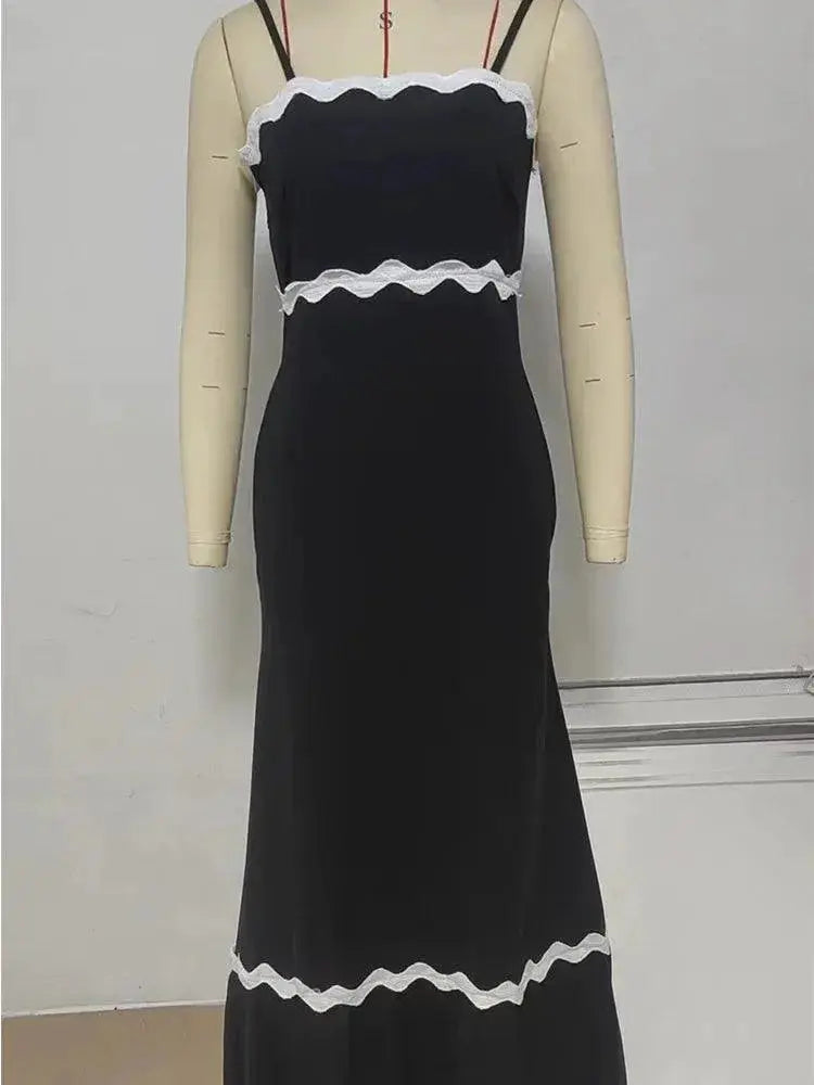 Wave Striped Backless Long Dress All Season Chic Fashion