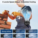 Wearable USB Clip Fan Portable Waist Mount Hands Free Cooling On The Go