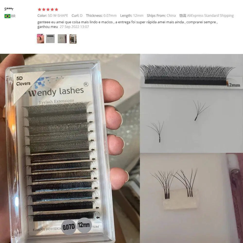 Wendy Lashes 6D Mink Eyelash Extensions W Shape Flutter