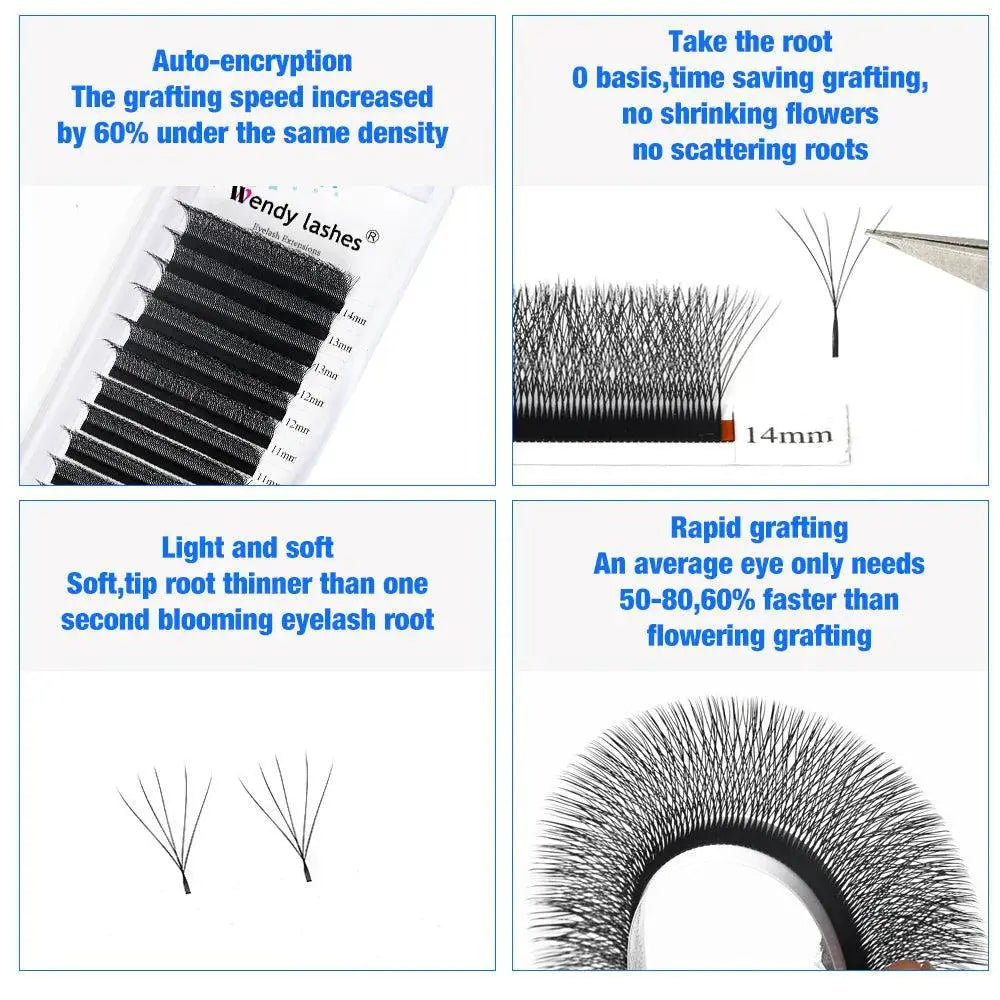 Wendy Lashes 6D Mink Eyelash Extensions W Shape Flutter