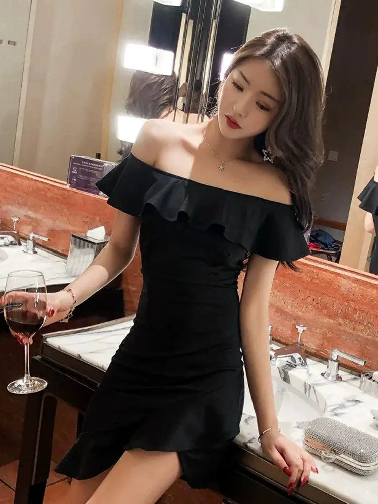 Western Elegance Chic Flounce Dinner Dress Spring 2022