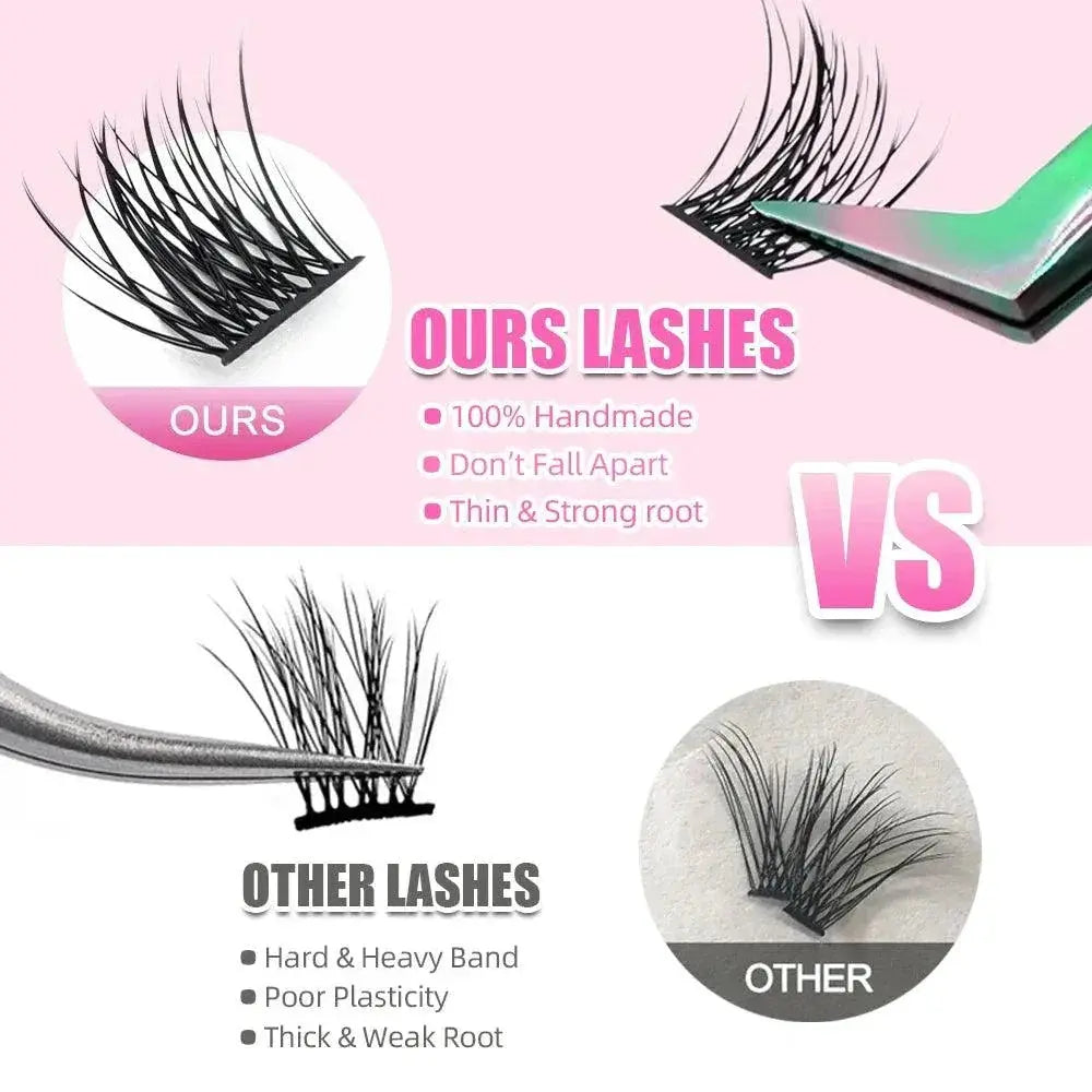 Whimsical Rainbow Cluster False Lashes 3D Customizable
