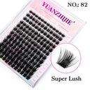 Whimsical Rainbow Cluster False Eyelashes Customizable 3D Lashes