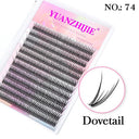 Whimsical Rainbow Cluster False Eyelashes Customizable 3D Lashes