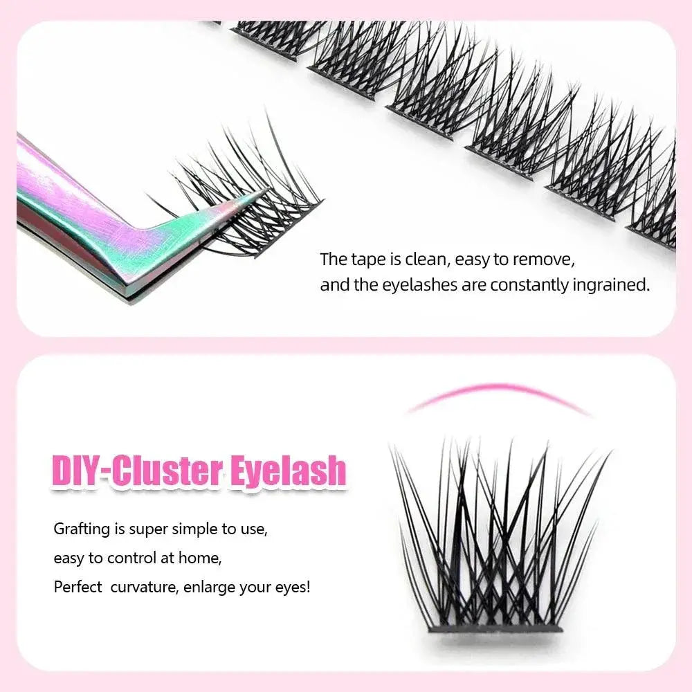 Whimsical Rainbow Cluster False Lashes 3D Customizable