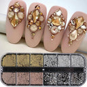 White Pearl Nail Art Rhinestones Set for DIY Nails