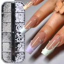 White Pearl Nail Art Rhinestones Set for DIY Nails
