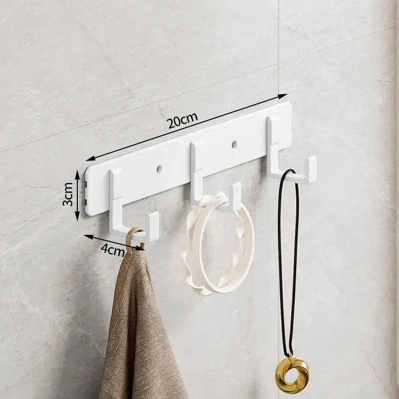 White Towel And Coat Hook Set Modern Aluminum Hangers