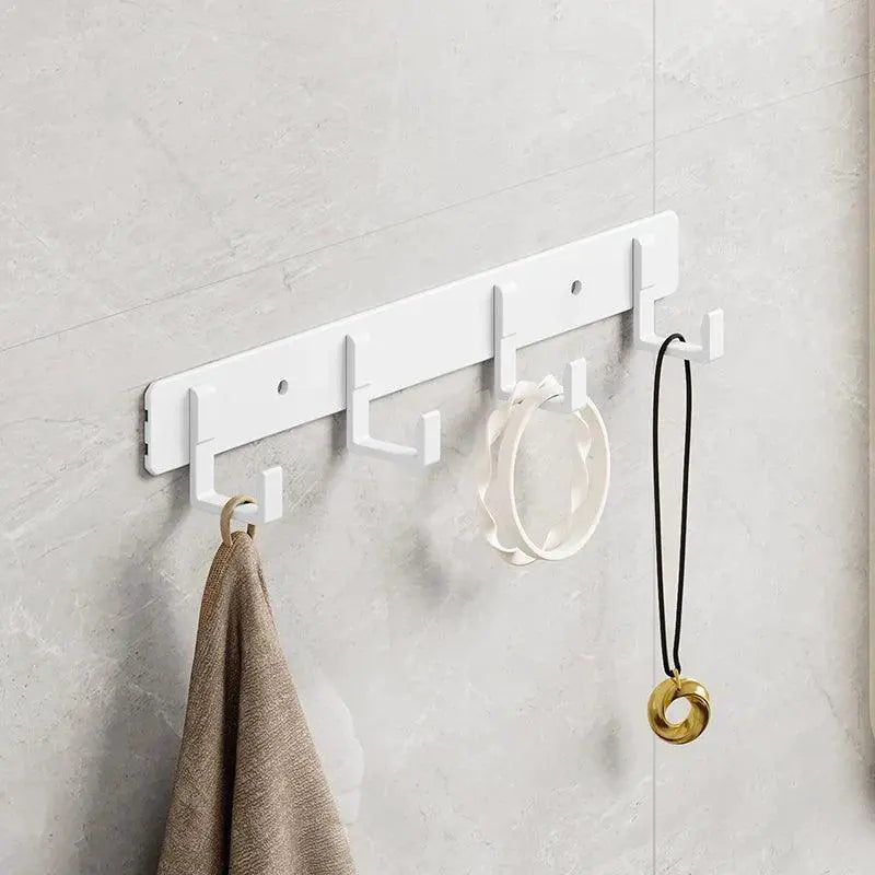 White Towel And Coat Hook Set Modern Aluminum Hangers