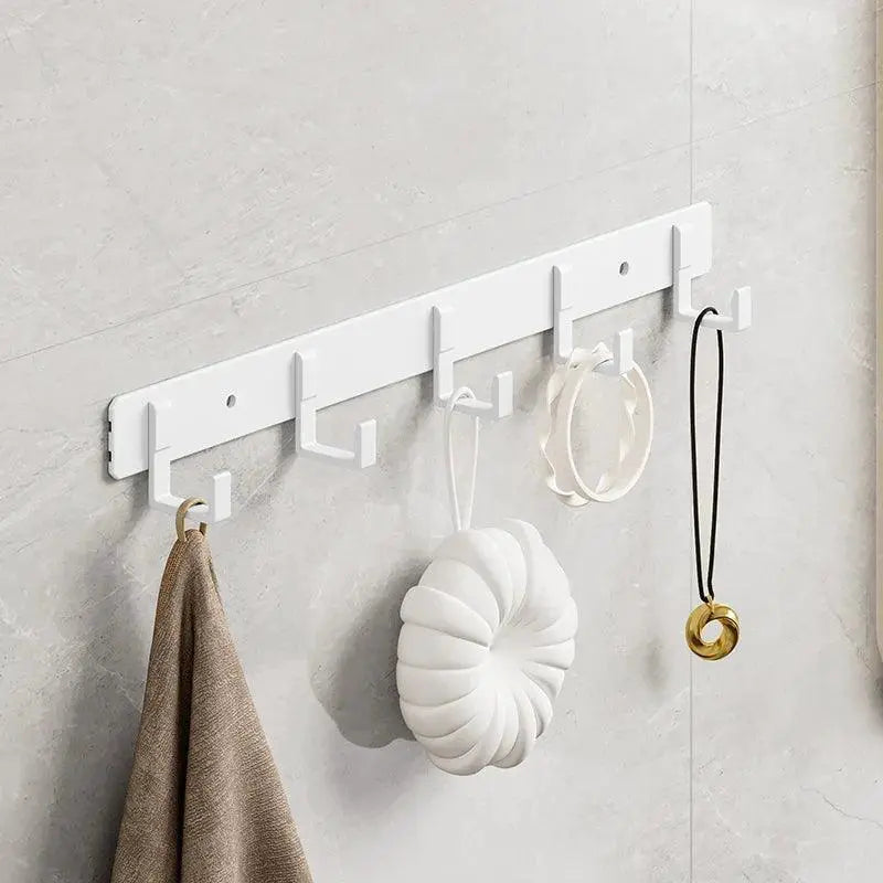 White Towel And Coat Hook Set Modern Aluminum Hangers