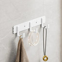 White Towel and Coat Hook Set Modern Aluminum Hangers