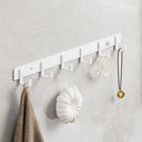 White Towel and Coat Hook Set Modern Aluminum Hangers