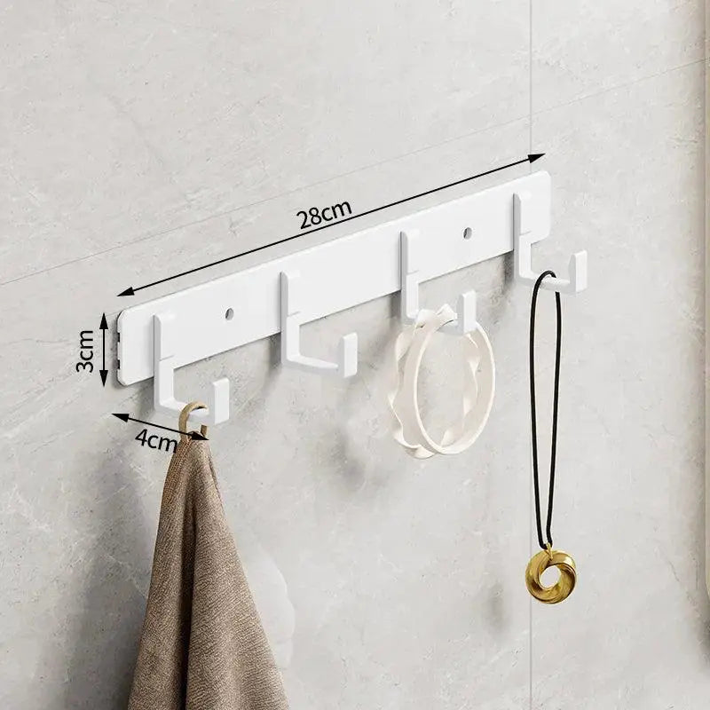 White Towel And Coat Hook Set Modern Aluminum Hangers
