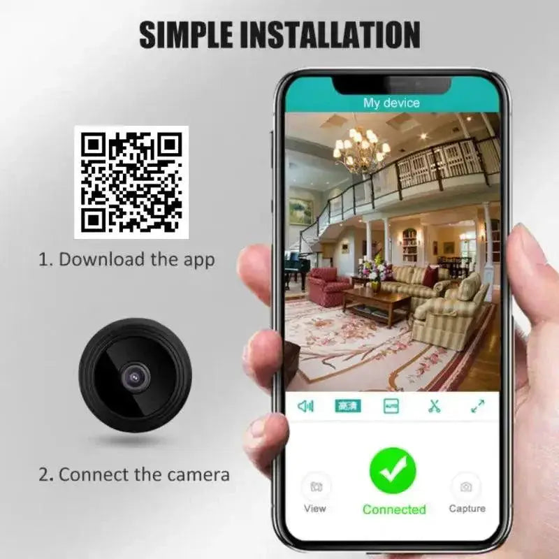 WiFi Mini Camera for Smart Home Security Infants and Pets