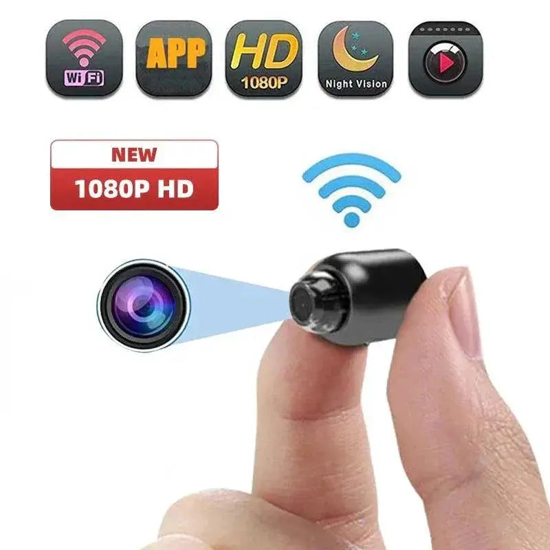 WiFi Mini Camera Security Night Vision Audio SD Card Slot