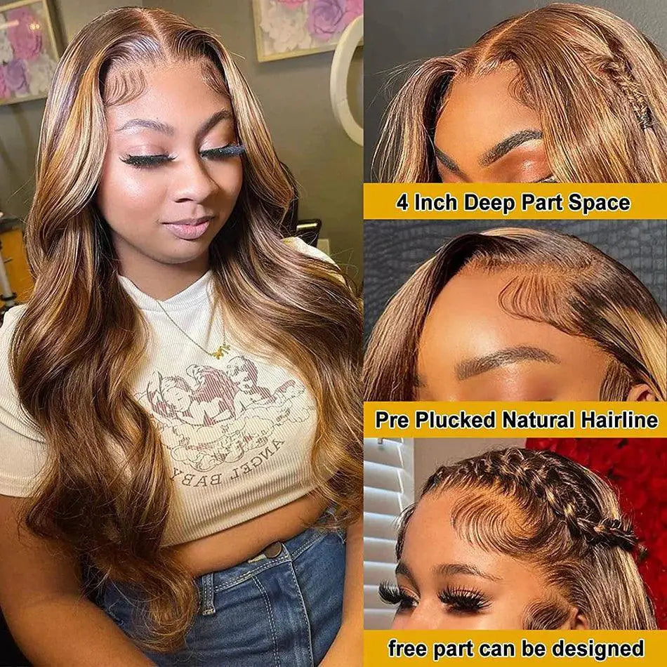 Wiggogo HD Lace Body Wave Glueless Human Hair Wig