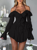 Wildgirl Flare Sleeve Dress Bold Elegance and Style Fashion