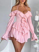 Wildgirl Flare Sleeve Dress Bold Elegance and Style Fashion