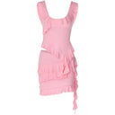 Two-Piece Pink Ruffles for Women Comfort