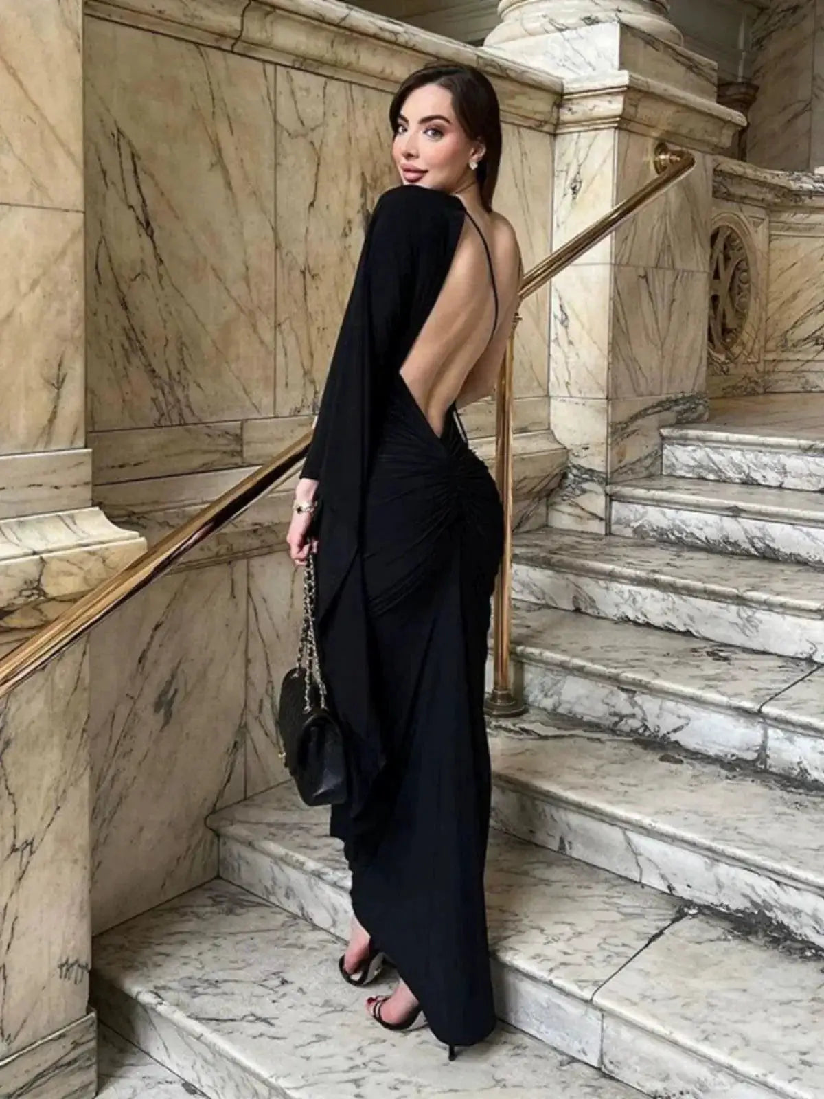 Winter Elegance European Evening Gown For Women Collection